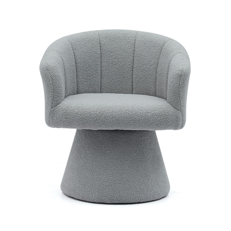 Grauer Indoor-Freizeitstil, bequemes, dickes Sitzkissen, drehbar, Hotel-Akzent, Chaiselongue, Sessel für Wohnzimmer (GY-646)