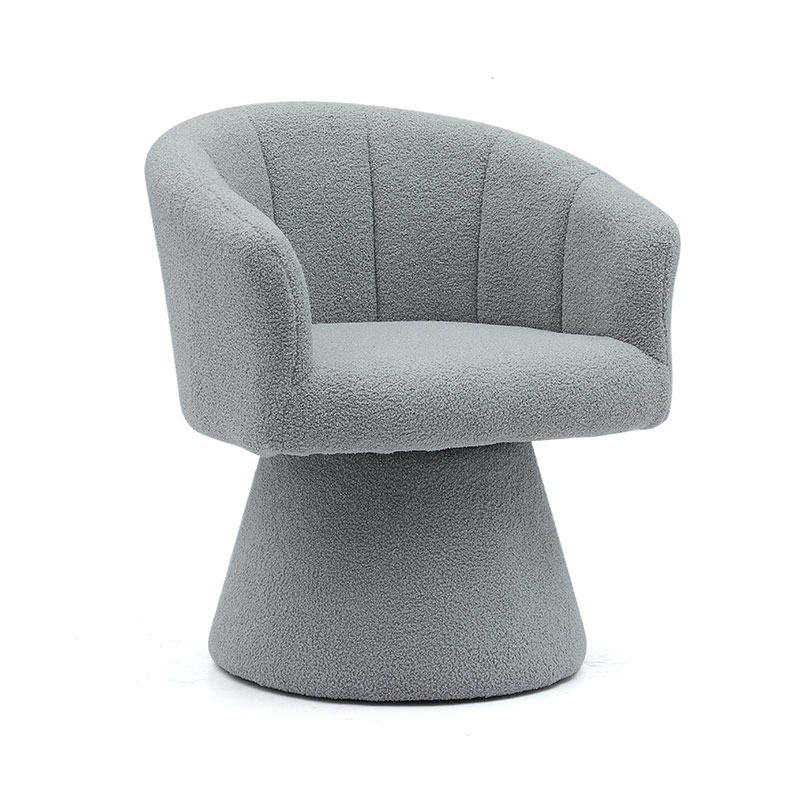 Grauer Indoor-Freizeitstil, bequemes, dickes Sitzkissen, drehbar, Hotel-Akzent, Chaiselongue, Sessel für Wohnzimmer (GY-646)