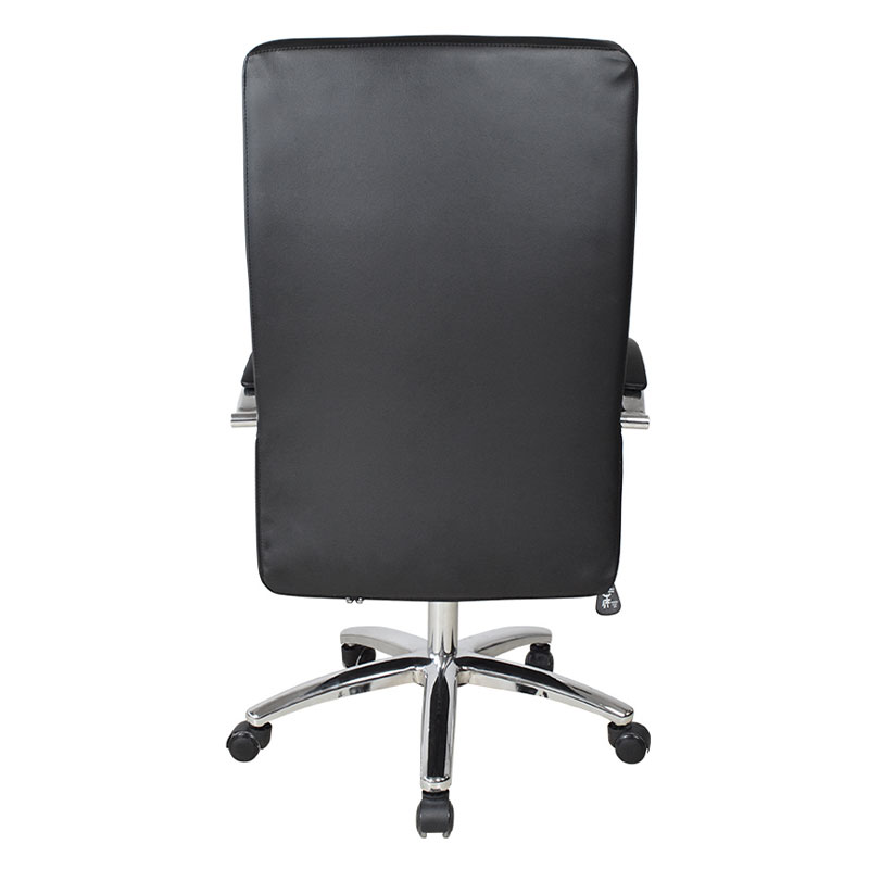 Chefbürostuhl mit hoher Rückenlehne und verchromter Armlehne (M-6114)