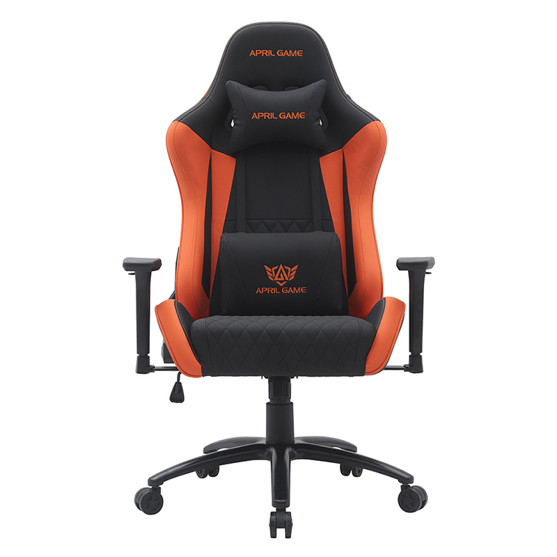 Orangefarbener moderner drehbarer Gaming-Stuhl mit verstellbaren 3D-Armlehnen (T-7122)