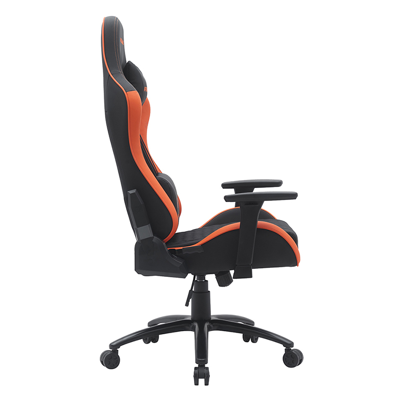 Orangefarbener moderner drehbarer Gaming-Stuhl mit verstellbaren 3D-Armlehnen (T-7122)