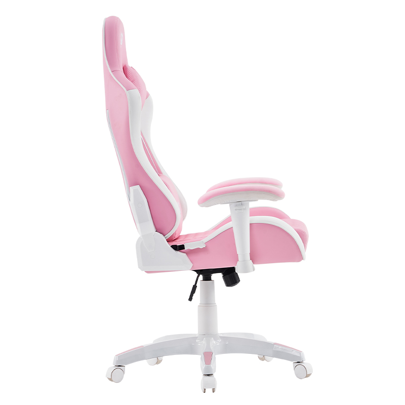 Rosa moderner drehbarer Gaming-Stuhl mit verstellbaren 3D-Armlehnen (T-7122)