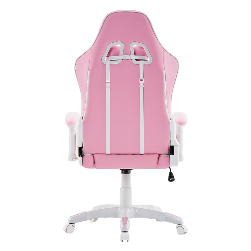 Rosa moderner drehbarer Gaming-Stuhl mit verstellbaren 3D-Armlehnen (T-7122)