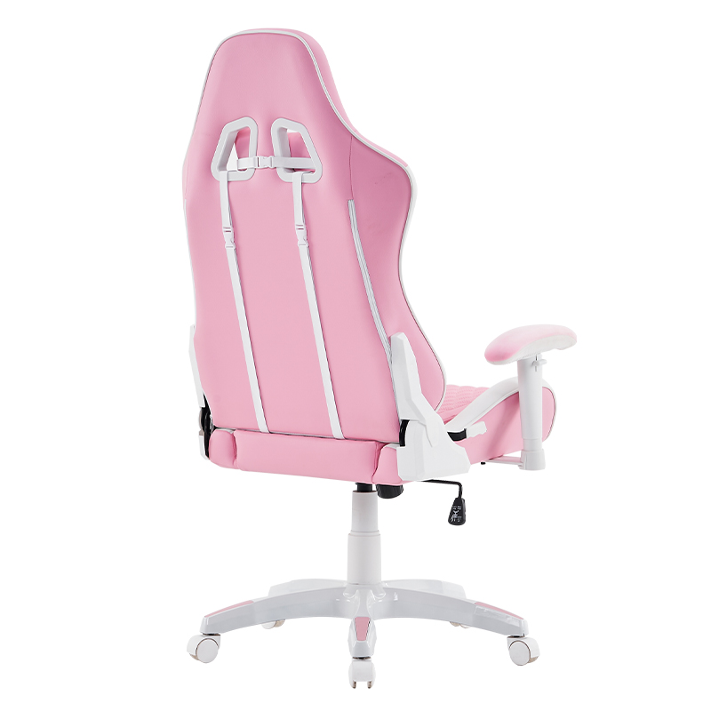 Rosa moderner drehbarer Gaming-Stuhl mit verstellbaren 3D-Armlehnen (T-7122)