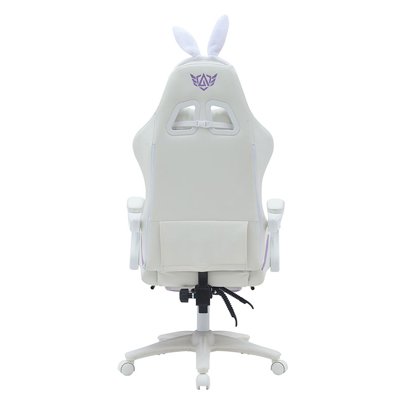 Kunstleder 360 drehbar PVC PU bequem liegend niedlich weiß lila Mädchen Gaming Stuhl Silla Gamer für Racing (T-7114B)