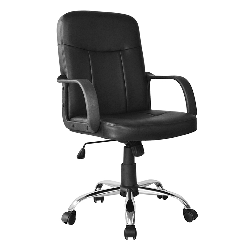 Arbeitsbürostuhl aus PP mit mittlerer Rückenlehne und Chromfuß (Y-2744)