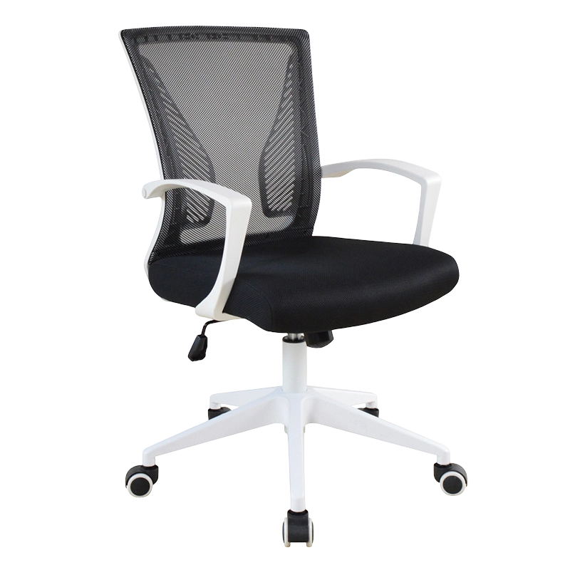 Weißer ergonomischer PP-Armlehnennetz-Arbeitsstuhl für das Heimbüro (W-9107)