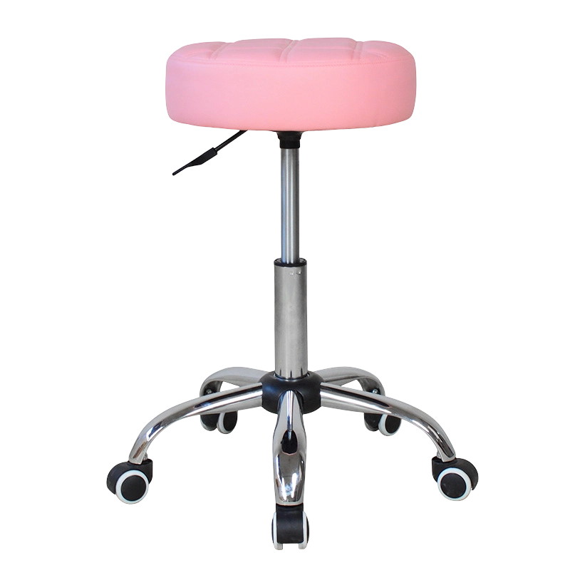 Drehbare, einfache, runde Salonstühle aus Leder (GY-1007)