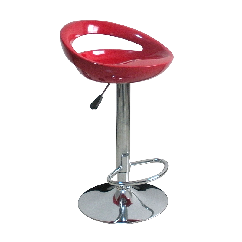 Roter ABS-Kunststoff-Barhocker mit niedriger Rückenlehne und drehbarem Hubstuhl (GY-914)