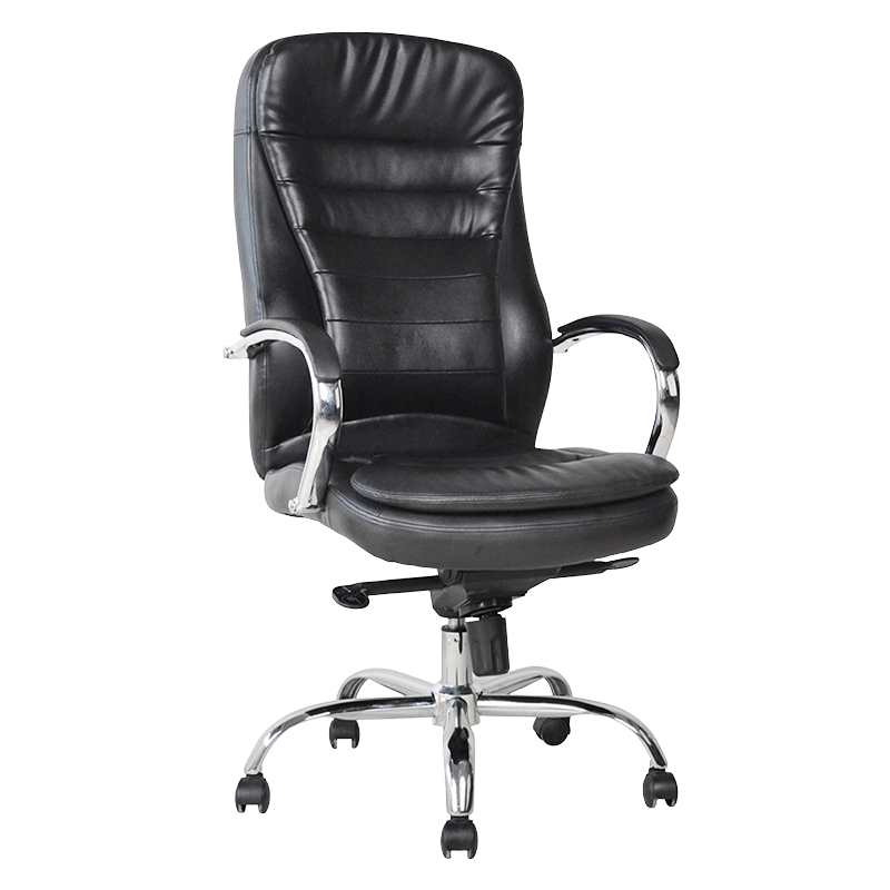Ergonomischer Manager-Bürostuhl mit verchromter Armlehne (M-6117)