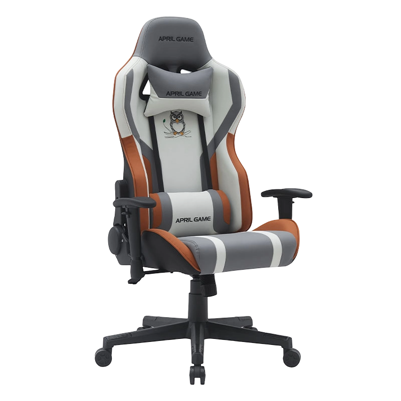 Animal Design Hoher Silla Gamer-Stuhl aus Kunstleder, drehbar, 180 Grad neigbar, starker Rahmen, Racing-Gamer-Stuhl (T-7121)