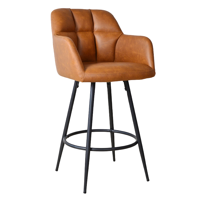 PU-Hocker mit höherer Rückenlehne und Thekenhöhe (X-5117B)